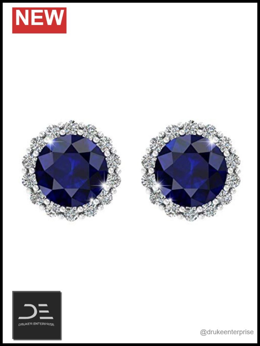 14k Gold White Sapphire Stud Earrings Natural Sparkle Fine Jewelry